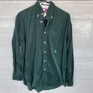Vintage Tommy Hilfiger Green Corduroy Shirt Size s